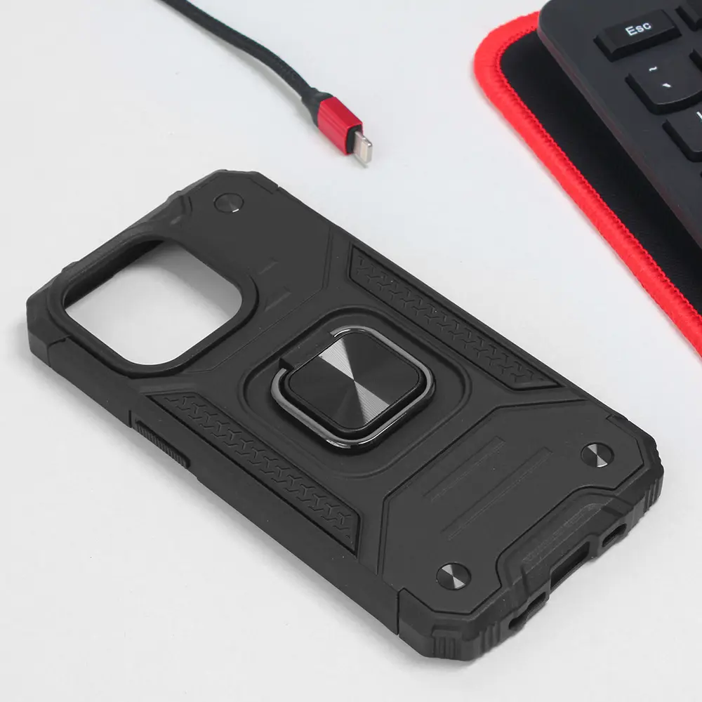Torbica Hard Border Ring za Iphone 14 Pro 6.1 Crna