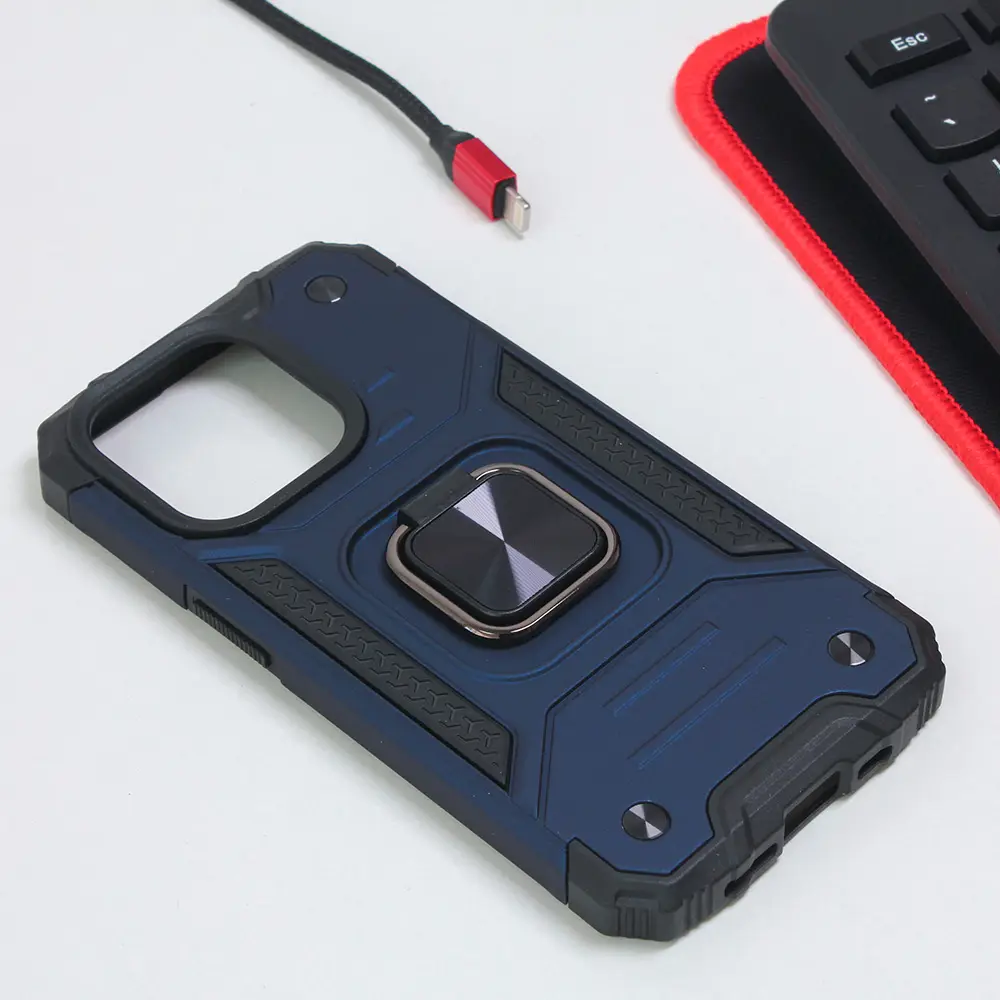 Torbica Hard Border Ring za Iphone 14 Pro 6.1 Plava