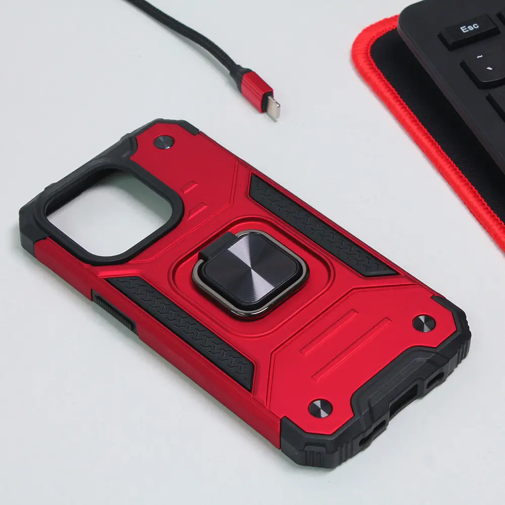 Torbica Hard Border Ring za Iphone 14 Pro 6.1 Crvena