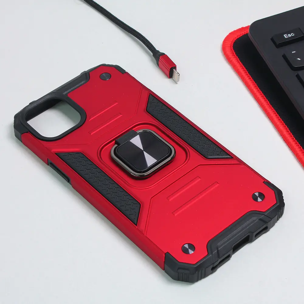 Torbica Hard Border Ring za Iphone 14 Plus 6.7 Crvena