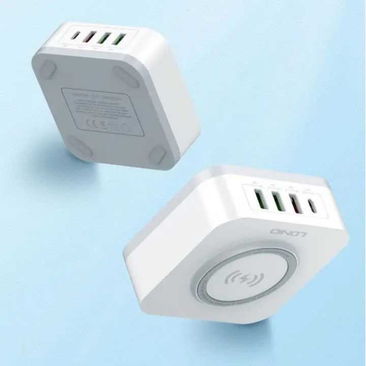 Kucni Punjac Ldnio AW004 32W Desktop Wireless Quick Charge 3.0 + PD 30W Beli