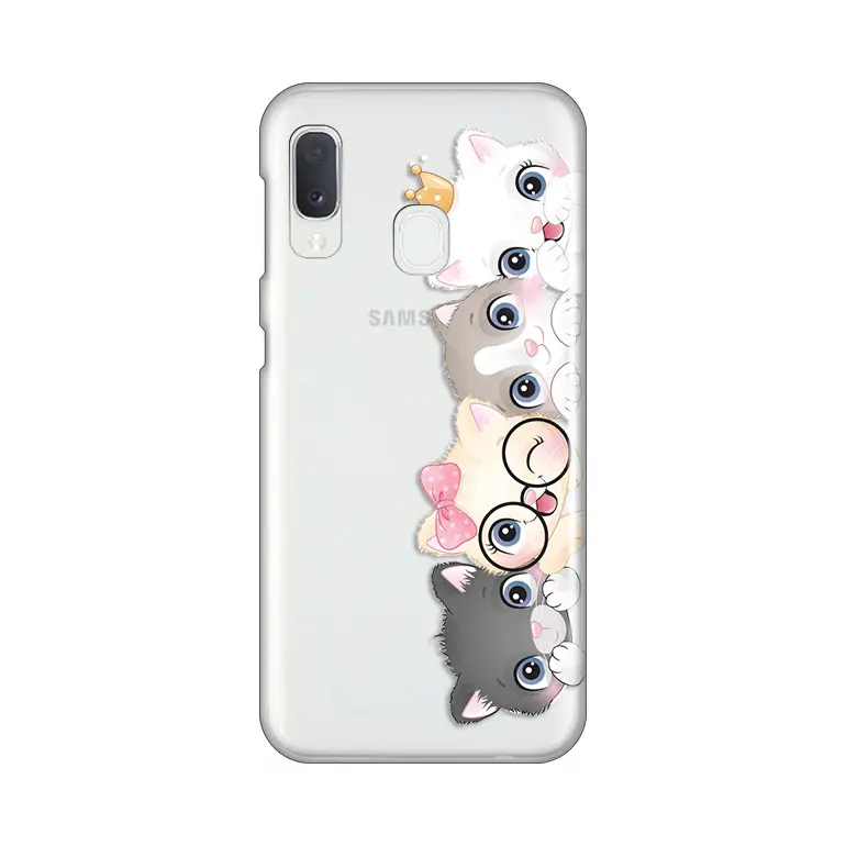 Torbica Silikonska Print Skin za Samsung A202F Galaxy A20E Cats