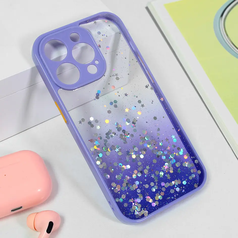 Torbica Frame Glitter za Iphone 14 Pro 6.1 Ljubicasta