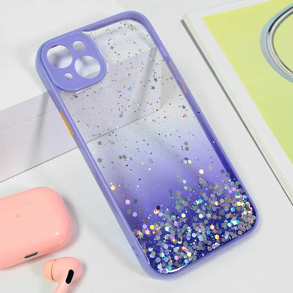 Torbica Frame Glitter za Iphone 14 Plus 6.7 Ljubicasta