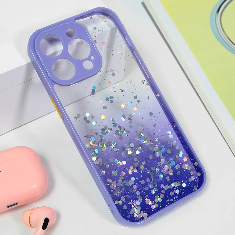 Torbica Frame Glitter za Iphone 14 Pro Max 6.7 Ljubicasta