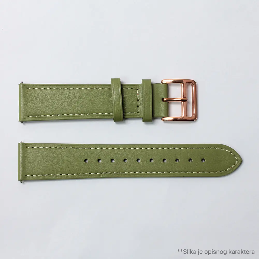 Narukvica Kozna Klasik za Smart Watch Samsung 4, 5 20MM Bela