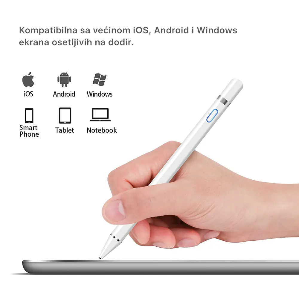 Olovka za Touch Screen Univerzalna N2 Bela