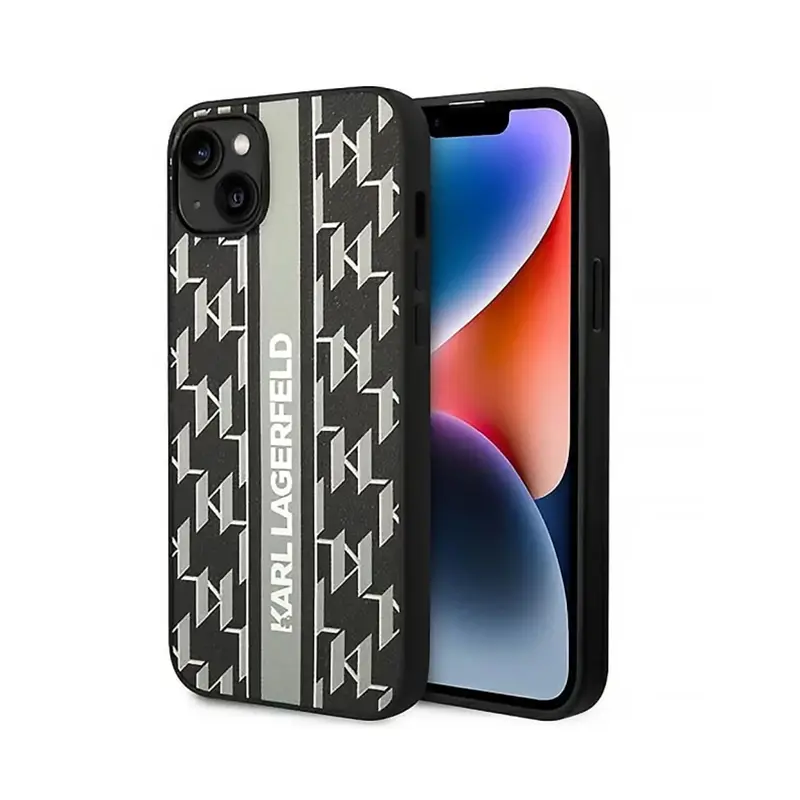 Torbica Karl Lagerfeld Hc Monogram Stripe za Iphone 14 6.1 Siva (klhcp14spgklskg)