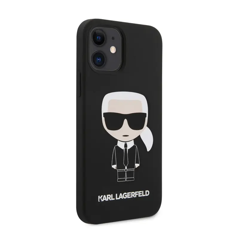 Torbica Karl Lagerfeld Hc Silicone Full Body Ikonic za Iphone 12 Mini 5.4 Crna (klhcp12sslfkbk)