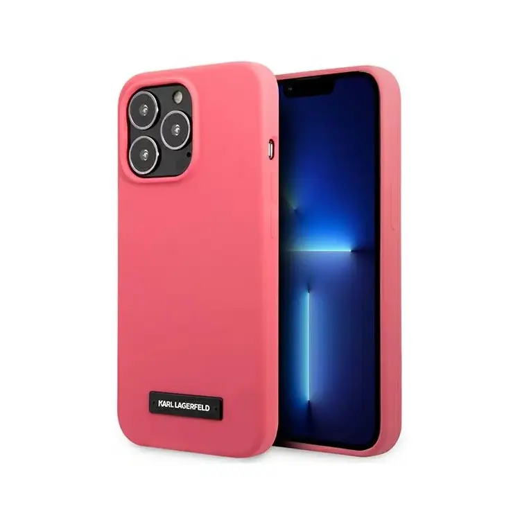 Torbica Karl Lagerfeld Hc Silicone Plaque za Iphone 13 Pro 6.1 Pink (klhcp13lslmp1pi)