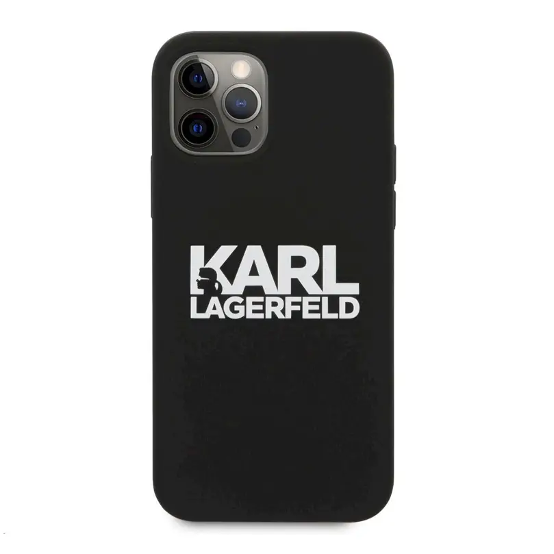 Torbica Karl Lagerfeld Hc Silikone Stack Logo za Iphone 12 Pro Max 6.7 Crna (klhcp12lslklrbk)