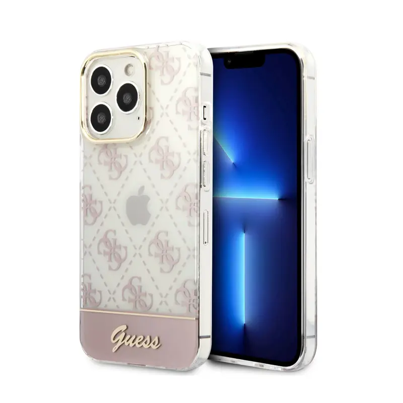 Torbica Guess Hc 4G Electro Script za Iphone 14 Pro 6.1 Pink (guhcp14lhg4mhp)