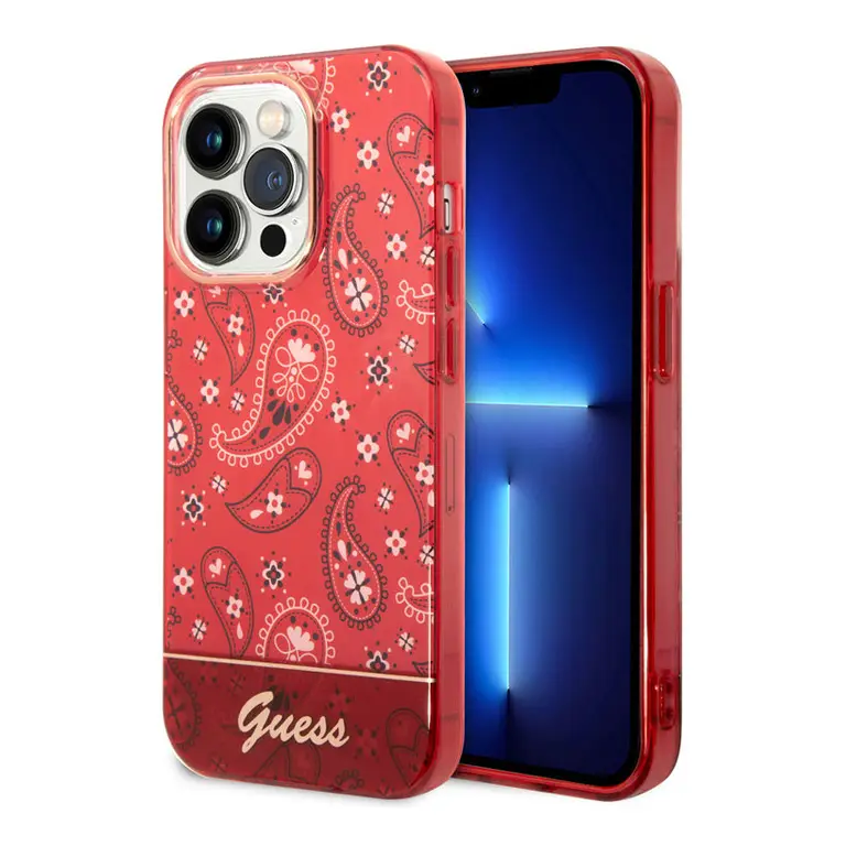 Torbica Guess Hc IML Electro Cam Raisley za Iphone 14 Pro 6.1 Crvena (guhcp14lhgbnhr)