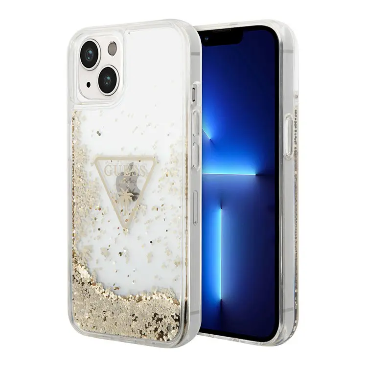 Torbica Guess Hc Liquid Glitter Triangle za Iphone 14 Plus 6.7 Transparent (guhcp14mlfctpt)