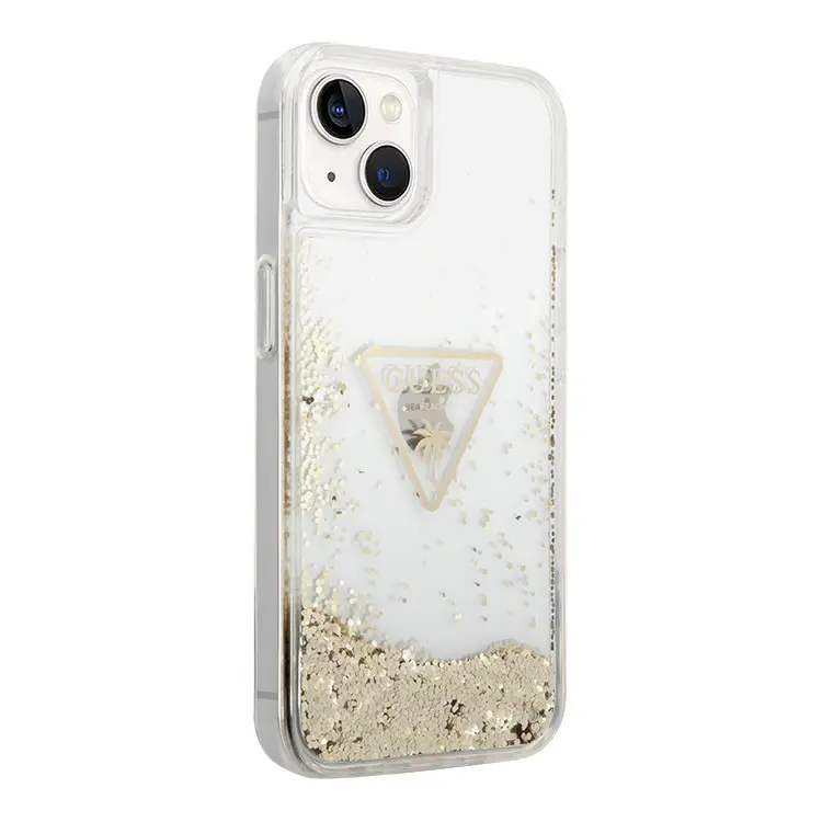 Torbica Guess Hc Liquid Glitter Triangle za Iphone 14 Plus 6.7 Transparent (guhcp14mlfctpt)