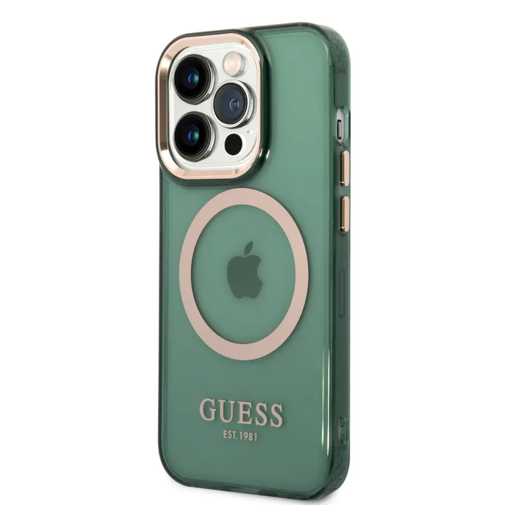 Torbica Guess Hc Magsafe Outline Translucent za Iphone 14 Pro 6.1 Zlatna (guhmp14lhtcma)