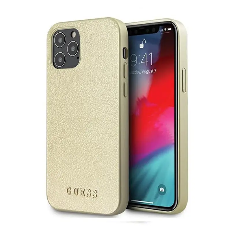 Torbica Guess Hc Pc/tpu Iridescent za Iphone 12/12 Pro 6.1 Zlatna (guhcp12miglgo)