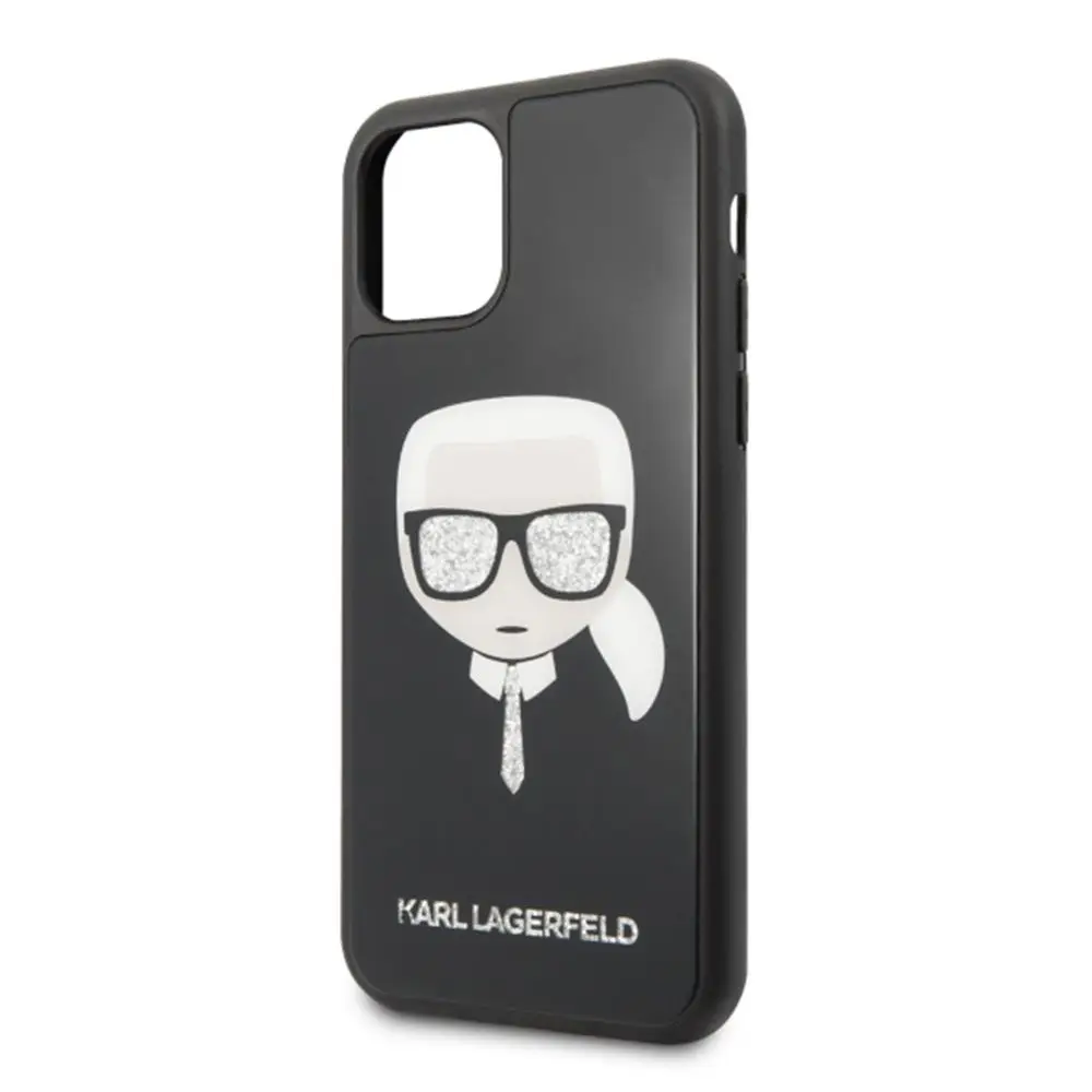 Torbica Karl Lagerfeld Double Layers Glitter Head za Iphone 11 Pro 5.8 Crna (klhcn58dlhbk)