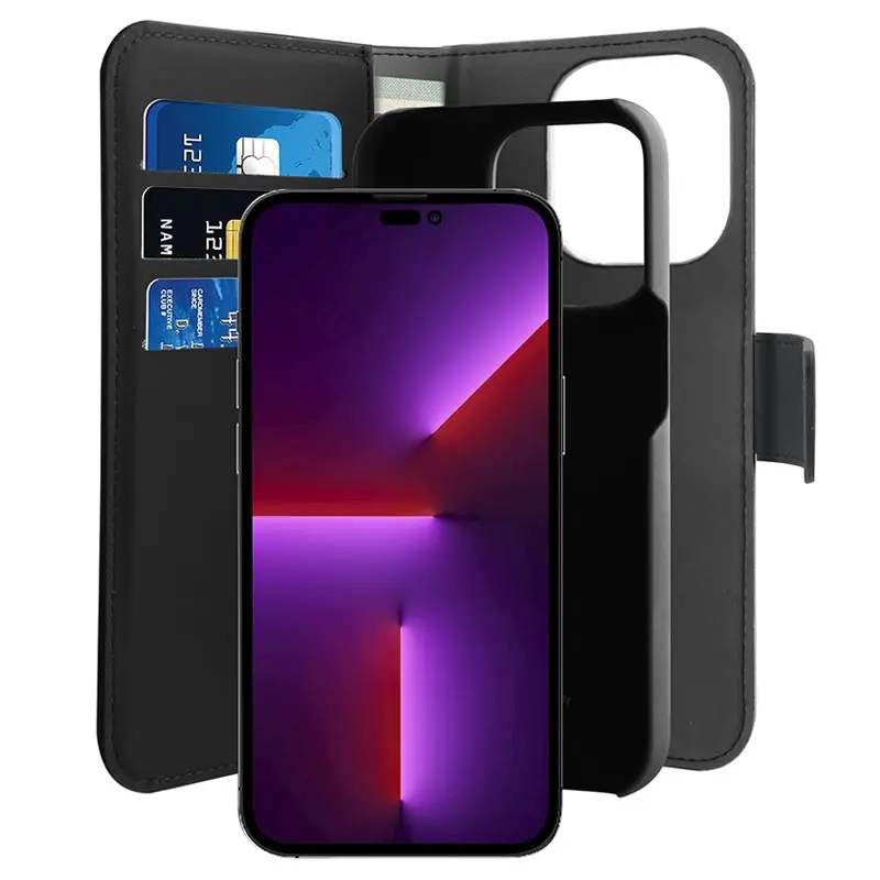 Torbica Puro Novcanik 2U1 za Iphone 14 Pro Max 6.7 Crna
