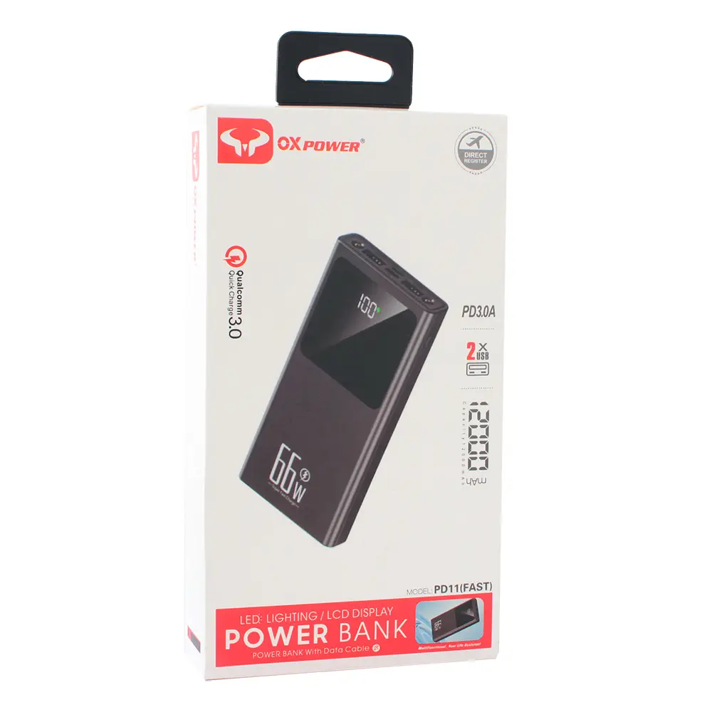 Power Bank Prenosiva Baterija Oxpower PD11 5V 3A 12000 Mah Crna