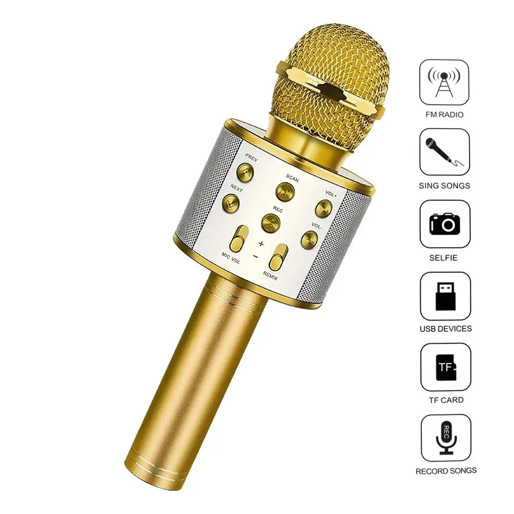 Bluetooth Mikrofon Zlatni