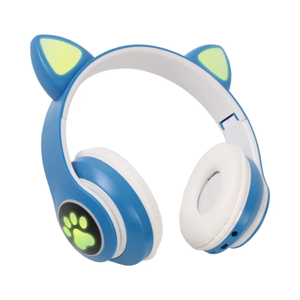 Bluetooth Slusalice Cat Ear Plave