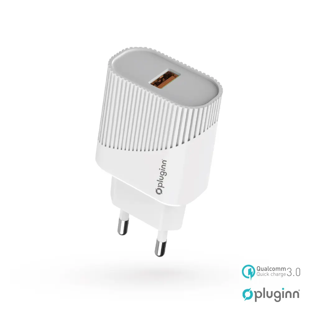 Kucni Punjac Pluginn Pi-d52s, Qc3.0 18W sa Lightning Kablom Beli CE