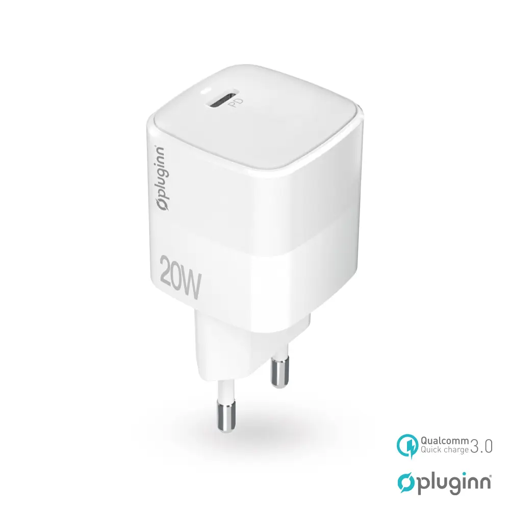 Kucni Punjac Pluginn Pi-d61s, Pd3.0, Pps, 20W sa PD Type C Kablom Beli CE