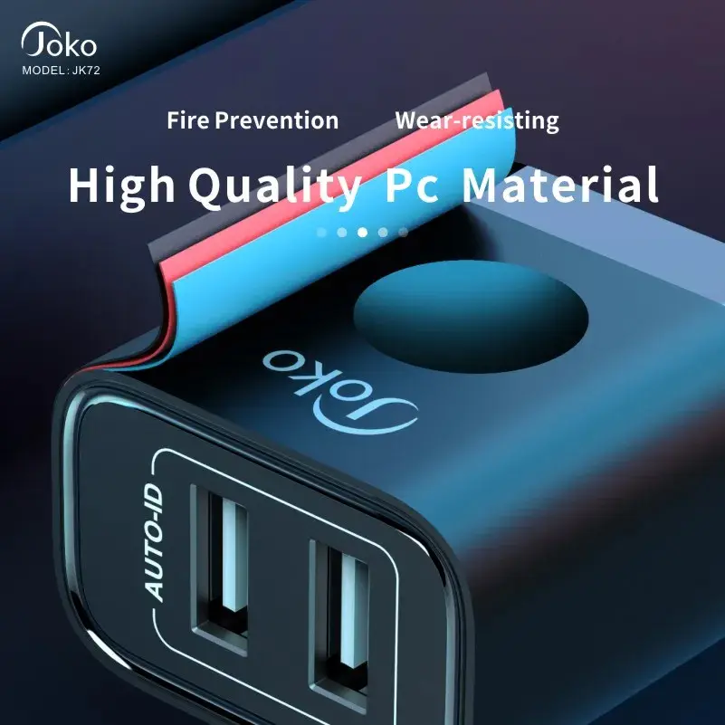 Kucni Punjac Konfulon Jk72, 2xusb, 2.4a,12w, sa Micro USB Kablom Beli