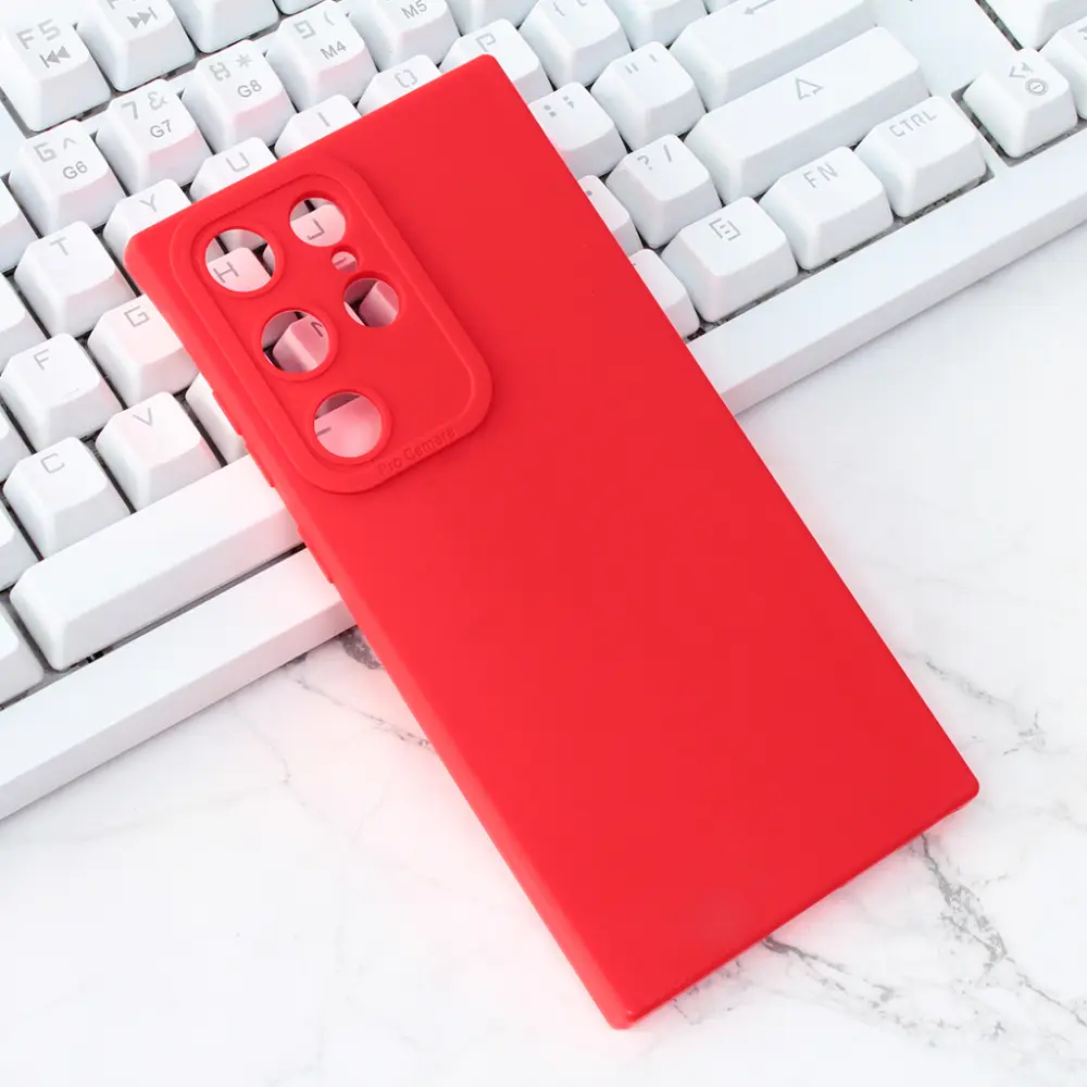 Torbica Silikon Pro Camera za Samsung S918 Galaxy S23 Ultra Crvena