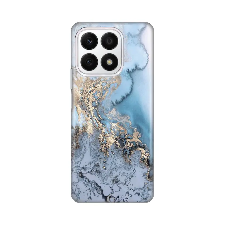 Torbica Silikonska Print za Honor X8A Blue Gold Marble