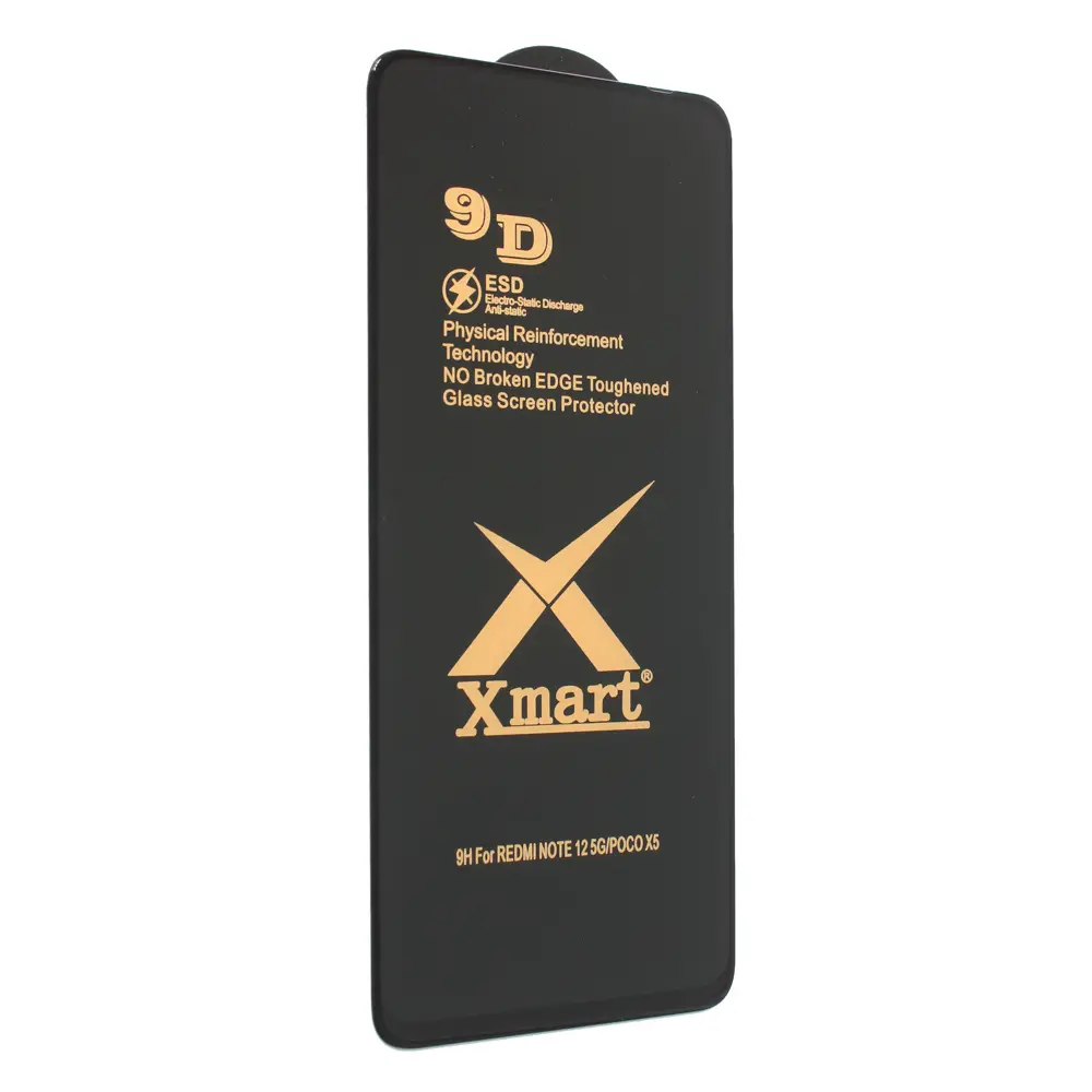 Zastitno Staklo Tempered Glass X Mart 9D za Xiaomi Redmi Note 12 5G (eu) Crni