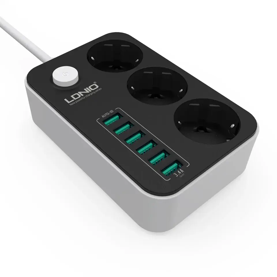 Produzni Kabl Ldnio Se3631 3 Uticnice 6XUSB 2M