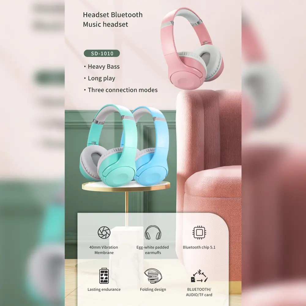 Bluetooth Slusalice Sodo Sd-1010 Bele