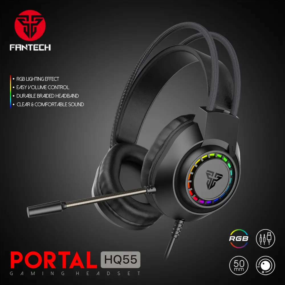 Slusalice Gaming Fantech HQ55 Portal Crne