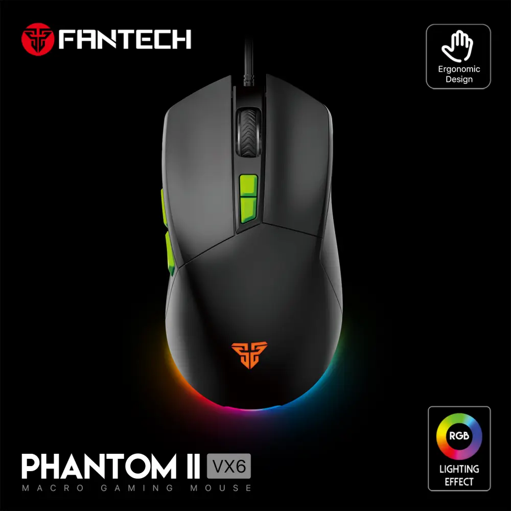 Mis Gaming Fantech VX6 Phantom II Crni
