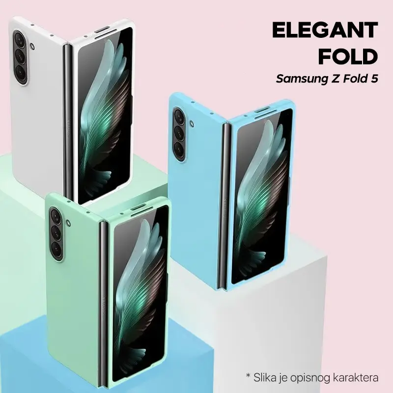 Torbica Elegant Fold za Samsung F946B Galaxy Z Fold 5 5G Plava
