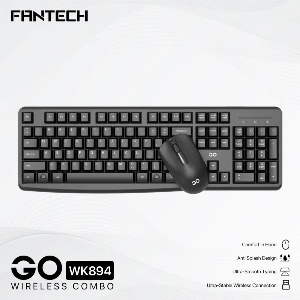 Combo Mis Tastatura Wireless Fantech Wk-894 Crni