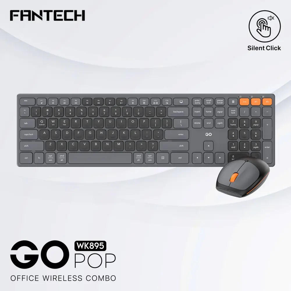 Combo Mis Tastatura Wireless Fantech Wk-895 Sivi