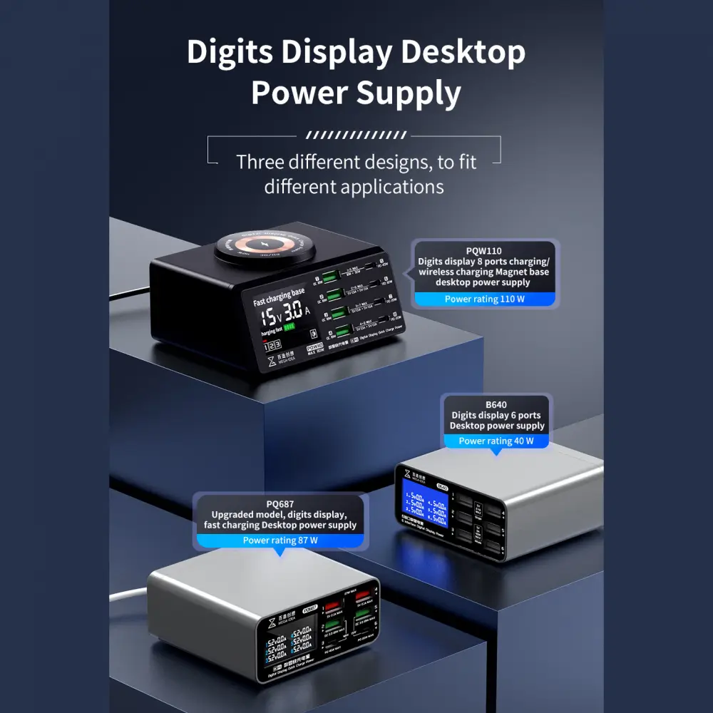 Mega-idea Multifunkcionalni Desktop Punjac sa B640 (40w, 6 Port)