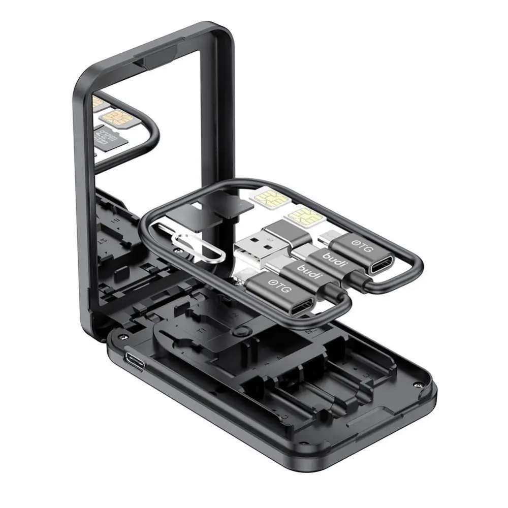 Multifunkcionalni Box Wireless Punjac Budi Magsafe 15W 14 u 1 Crni