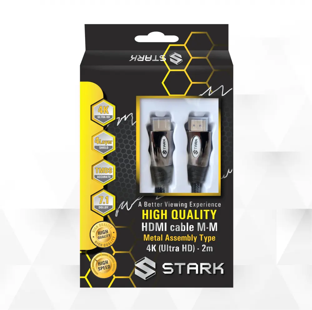Kabl Stark HDMI M-M Pozlacen 4K Metalno Kuciste 2M
