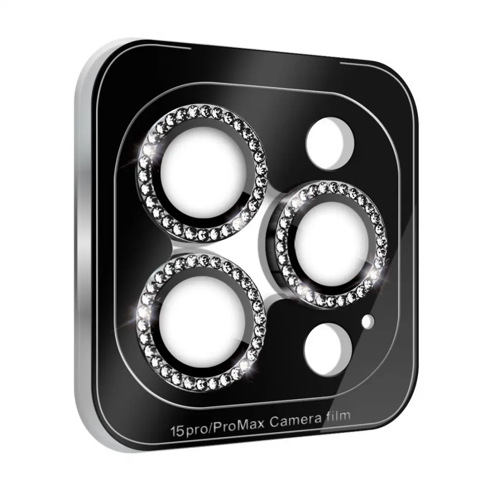 Zastita za Kameru Diamond za Iphone 15 Pro 6.1 Crna
