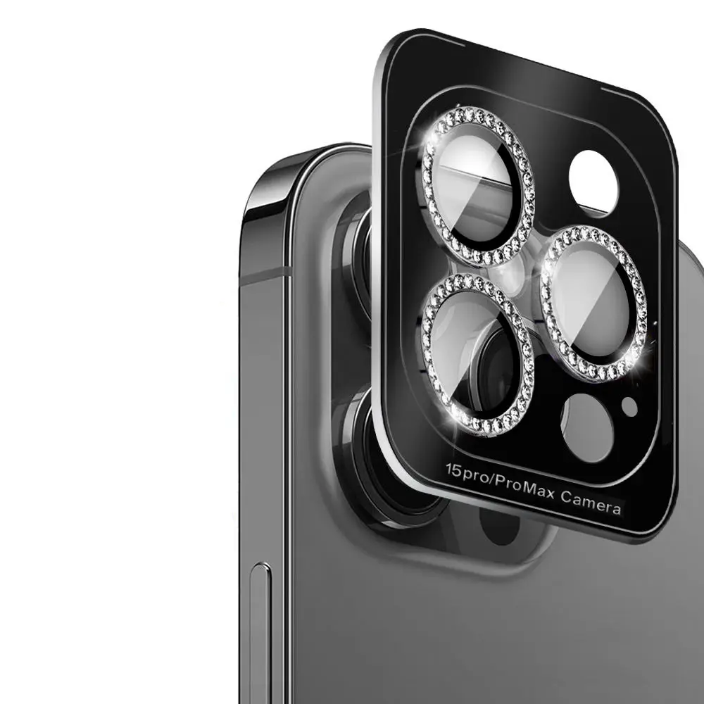 Zastita za Kameru Diamond za Iphone 15 Pro 6.1 Crna