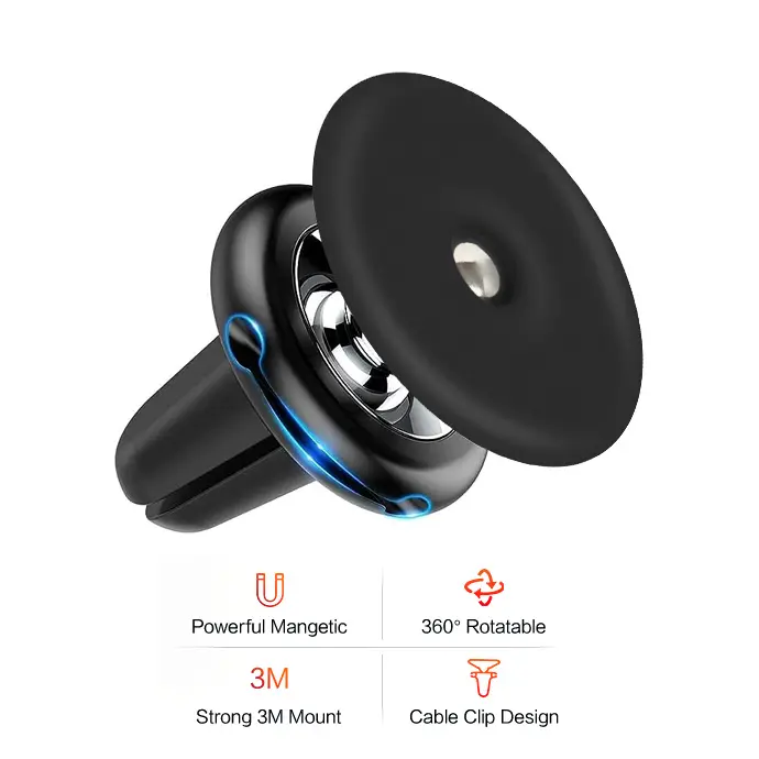 Stalak za Ventilaciju Floveme Magnetic Crni