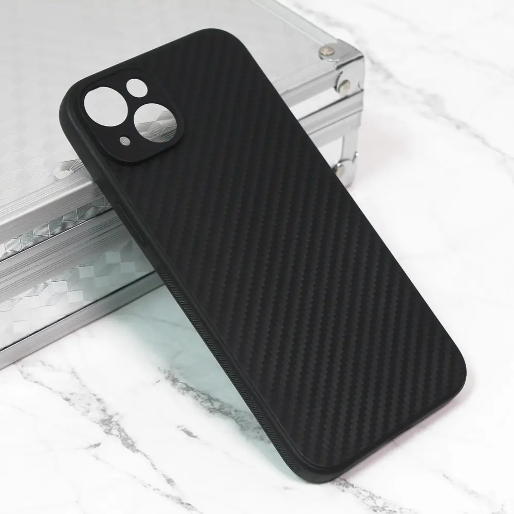 Torbica Carbon Fiber za Iphone 15 Plus 6.7 Crna