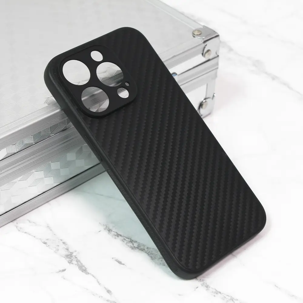 Torbica Carbon Fiber za Iphone 15 Pro 6.1 Crna