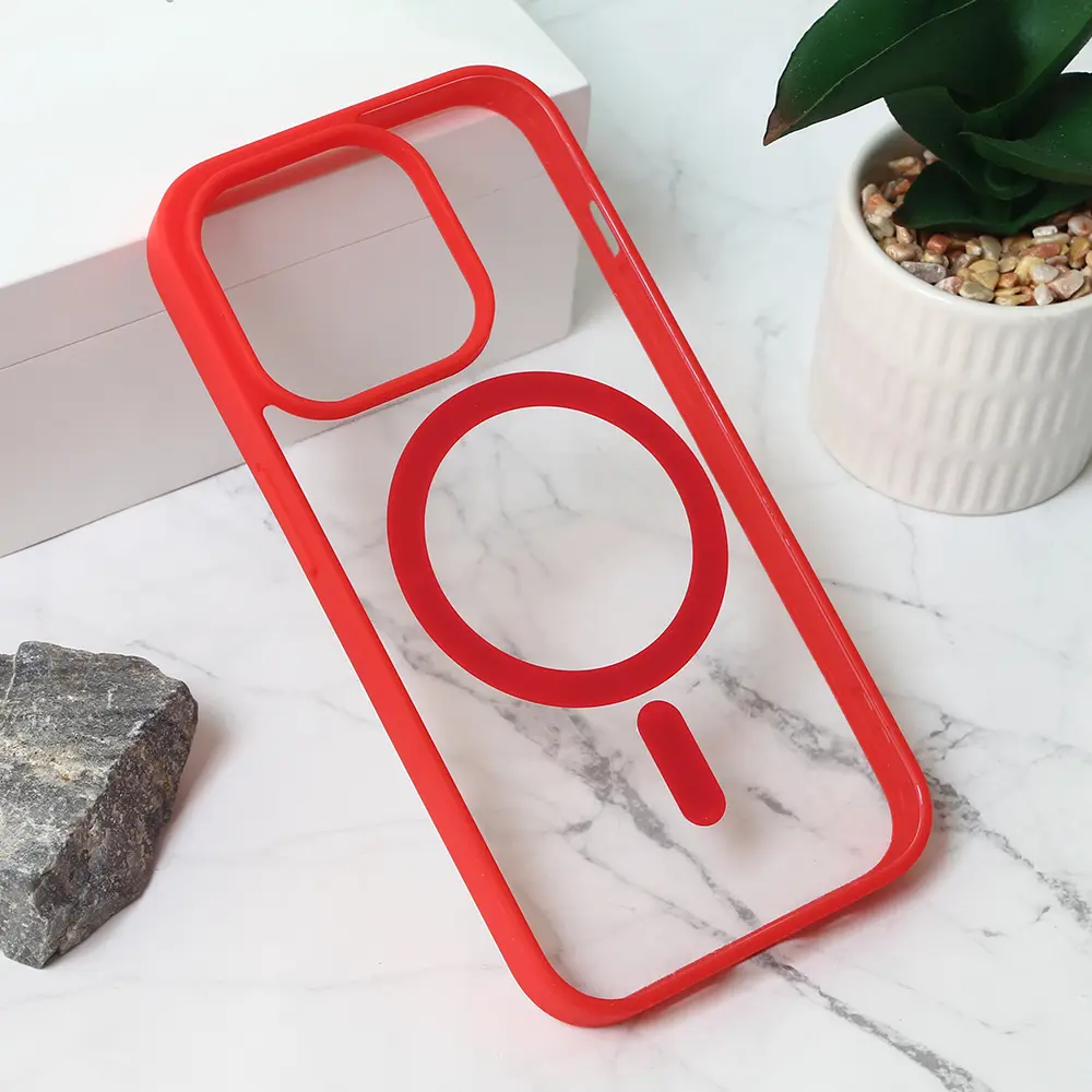 Torbica Magsafe Frame Color za Iphone 15 Pro 6.1 Crvena