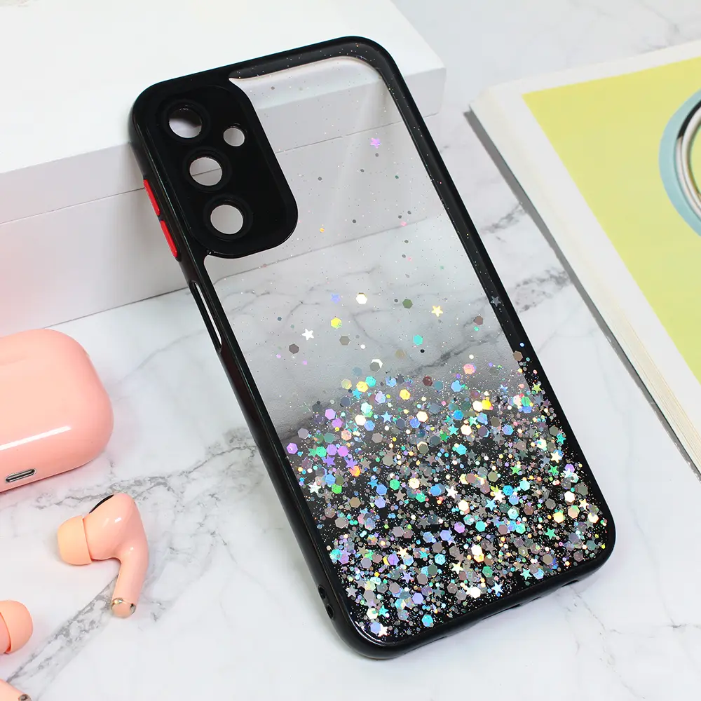 Torbica Frame Glitter za Samsung A245F Galaxy A24 4G Crna