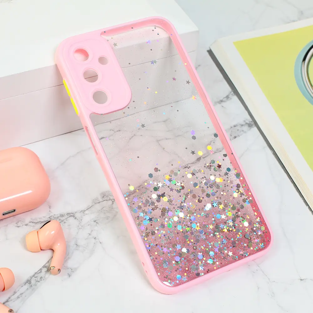 Torbica Frame Glitter za Samsung A245F Galaxy A24 4G Roze